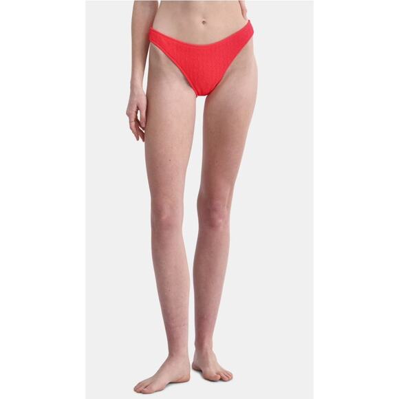 New NOBO No Boundaries Bright Pink Textured Cheeky High Leg Large Bikini Bottoms - Picture 2 of 3